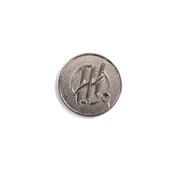 Silver premium golf ball markers with engraved logo  